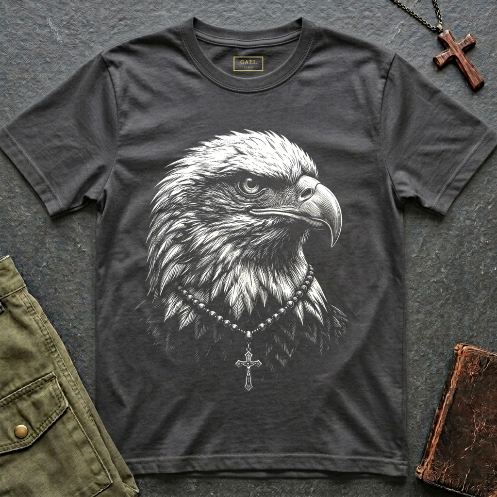 Faithful Eagle Rosary T-shirt