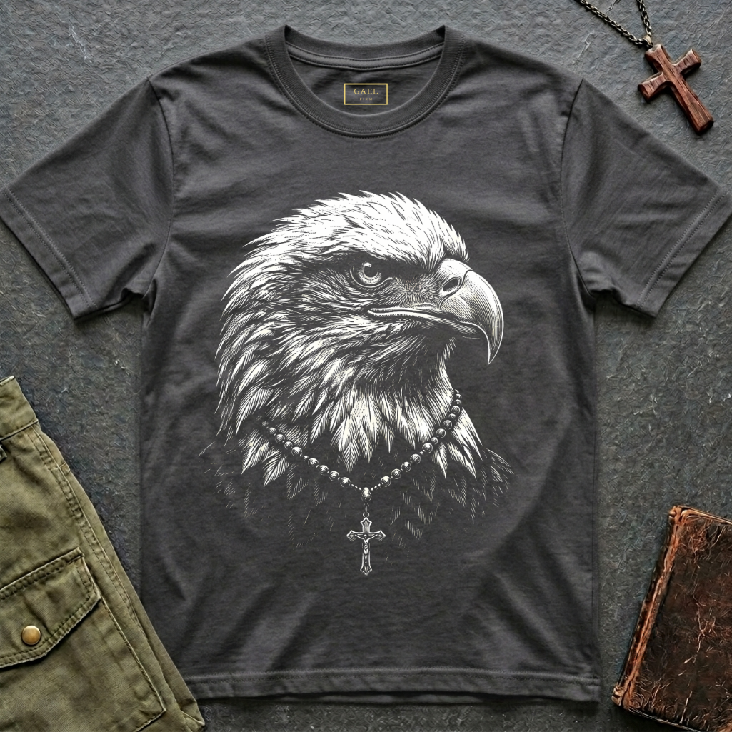 Faithful Eagle Rosary T-shirt