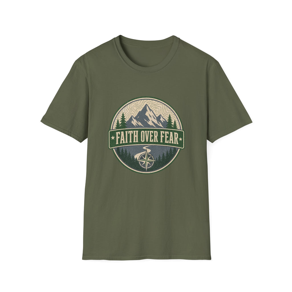 Faith over fear - mountains design T-shirt