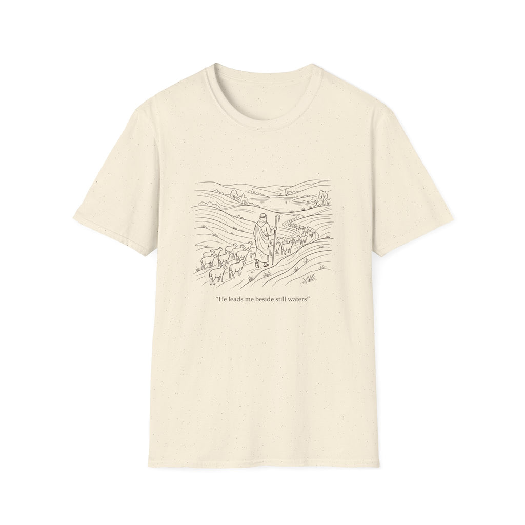 He leads me beside still waters T-shirt