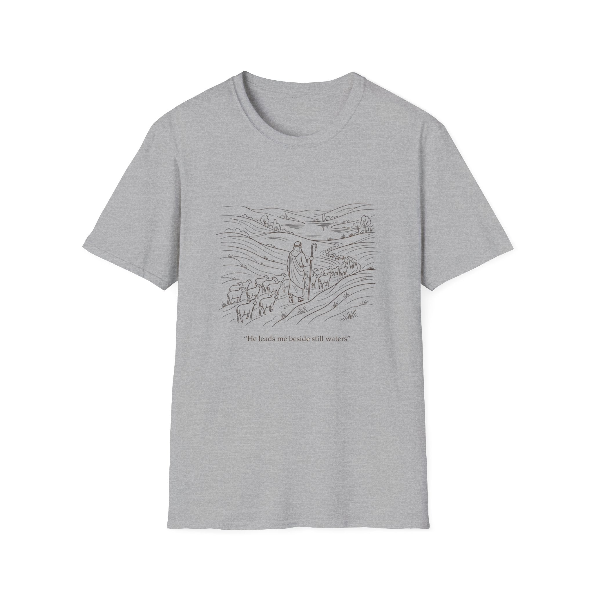 He leads me beside still waters T-shirt