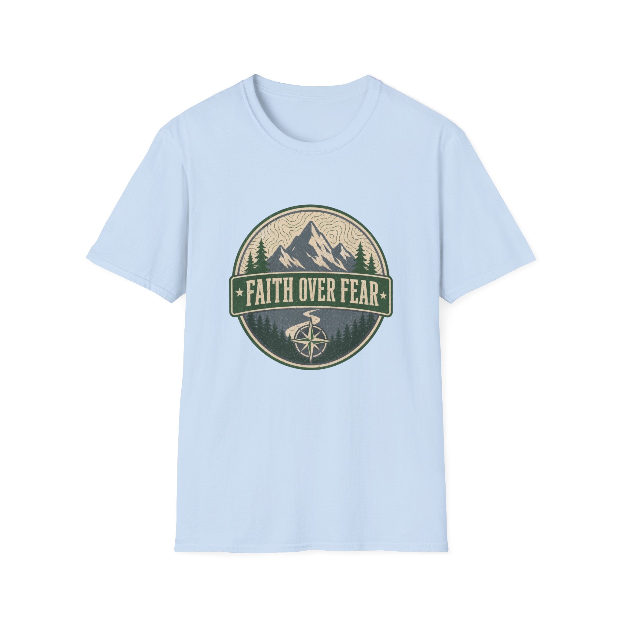 Faith over fear - mountains design T-shirt